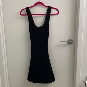 Club Monaco Black Textured Mini Dress
